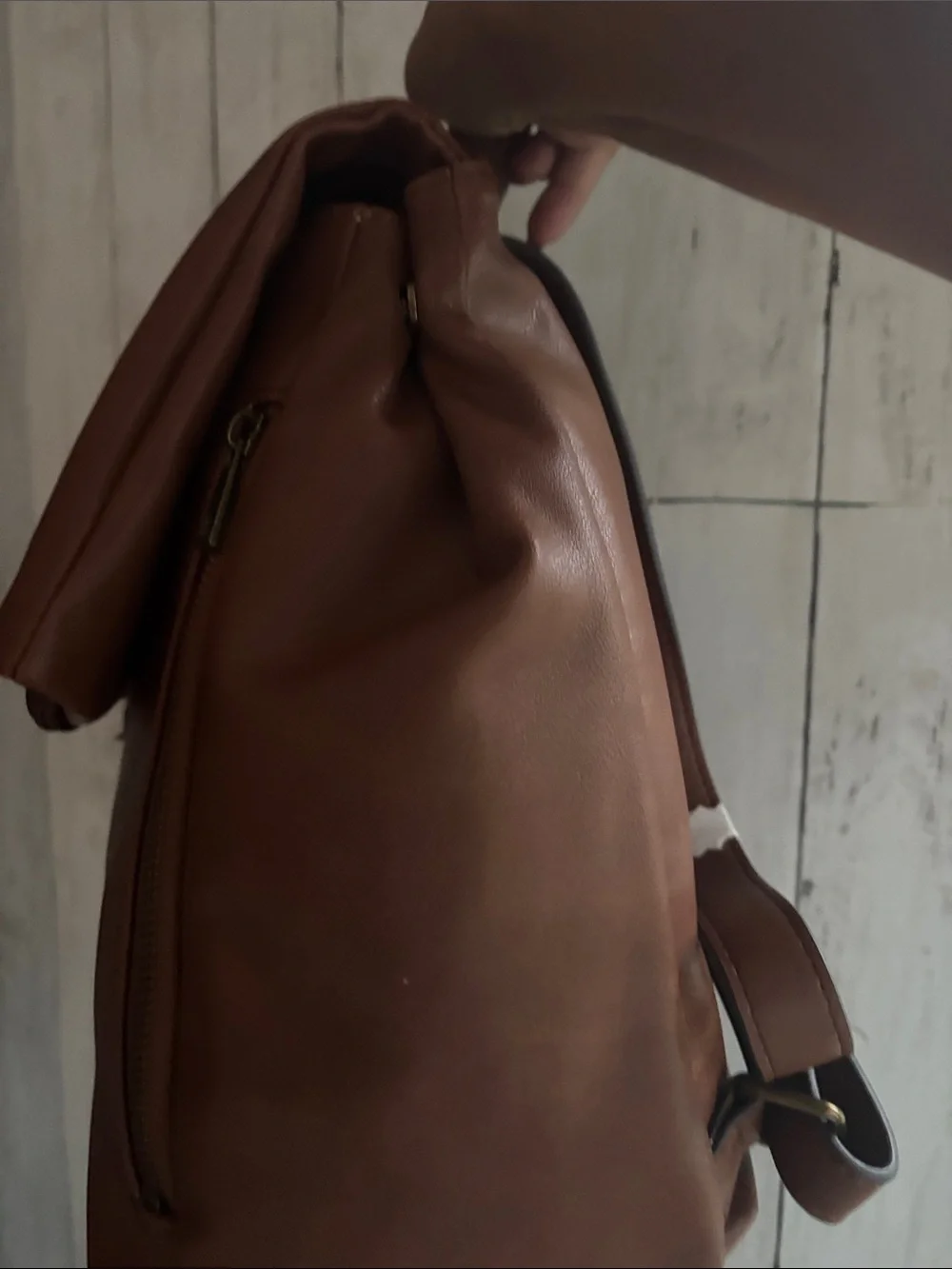 Frye Walnut Brown Leather Convertible Men’s Backpack - Tan